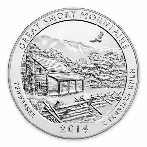 2014 5 oz Silver America the Beautiful Great Smoky Mountains National Park (2)