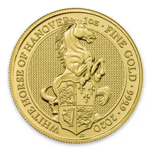 2020 1oz Gold Britain Queen's Beast - The White Horse of Hanover (2)