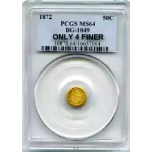 Territorial Gold -California Small Denomination Gold-Half Dollar Round-Indian Head -Gold- 0.5 Dollar (3)