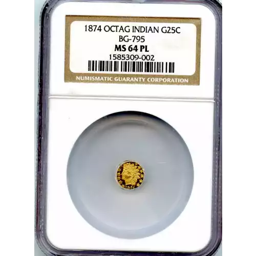 Territorial Gold -California Small Denomination Gold-Quarter Dollar Octagonal-Indian Head -Gold- 0.25 Dollar (3)