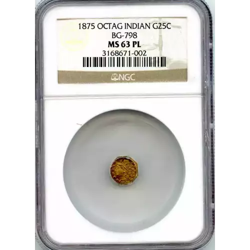 Territorial Gold -California Small Denomination Gold-Quarter Dollar Octagonal-Indian Head -Gold- 0.25 Dollar (3)