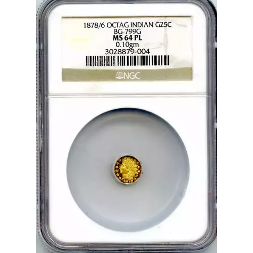 Territorial Gold -California Small Denomination Gold-Quarter Dollar Octagonal-Indian Head -Gold- 0.25 Dollar (3)