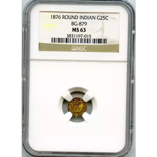 Territorial Gold -California Small Denomination Gold-Quarter Dollar Round-Indian Head -Gold- 0.25 Dollar (3)