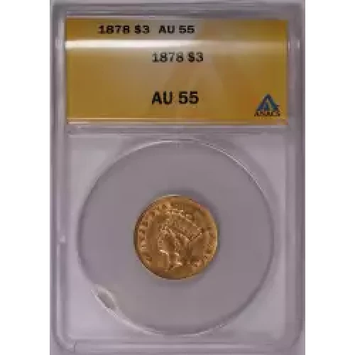 Three Dollar Gold Pieces---Indian Princess Head 1854-1889 -Gold- 3 Dollar