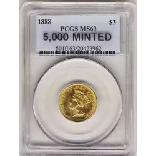 Three Dollar Gold Pieces---Indian Princess Head 1854-1889 -Gold- 3 Dollar (3)