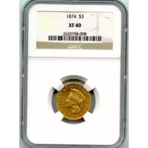 Three Dollar Gold Pieces---Indian Princess Head 1854-1889 -Gold- 3 Dollar (3)