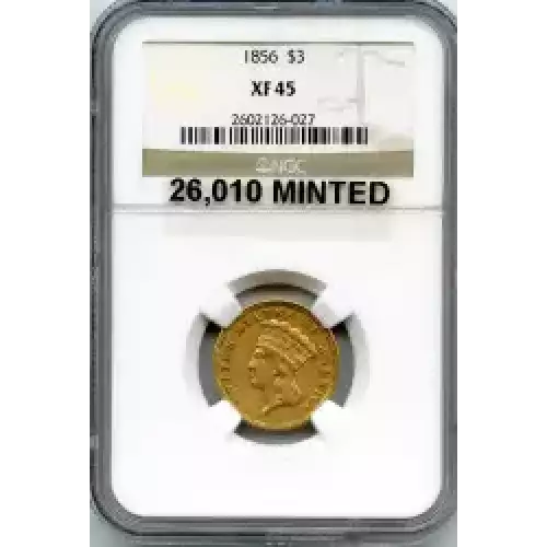 Three Dollar Gold Pieces---Indian Princess Head 1854-1889 -Gold- 3 Dollar (3)