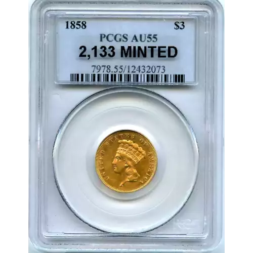 Three Dollar Gold Pieces---Indian Princess Head 1854-1889 -Gold- 3 Dollar (3)