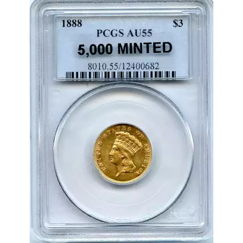 Three Dollar Gold Pieces---Indian Princess Head 1854-1889 -Gold- 3 Dollar (3)