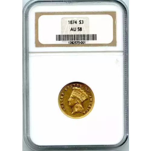 Three Dollar Gold Pieces---Indian Princess Head 1854-1889 -Gold- 3 Dollar (3)