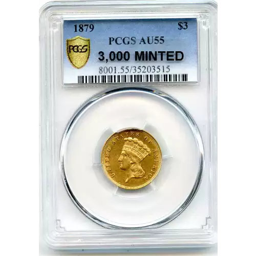 Three Dollar Gold Pieces---Indian Princess Head 1854-1889 -Gold- 3 Dollar (3)