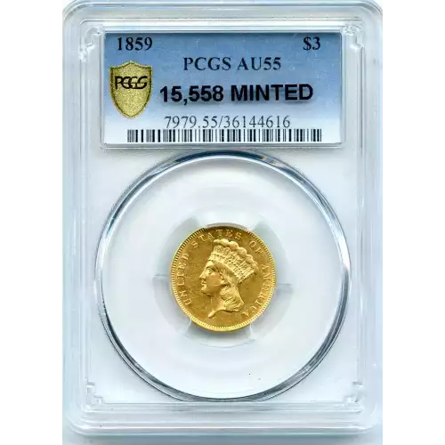 Three Dollar Gold Pieces---Indian Princess Head 1854-1889 -Gold- 3 Dollar (3)