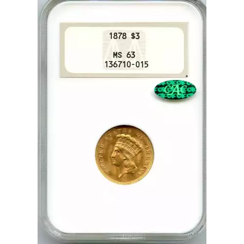 Three Dollar Gold Pieces---Indian Princess Head 1854-1889 -Gold- 3 Dollar (3)