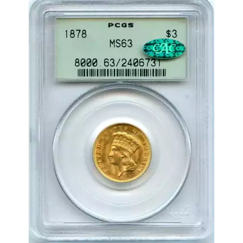 Three Dollar Gold Pieces---Indian Princess Head 1854-1889 -Gold- 3 Dollar (3)