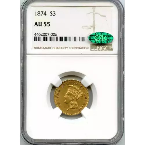 Three Dollar Gold Pieces---Indian Princess Head 1854-1889 -Gold- 3 Dollar (3)