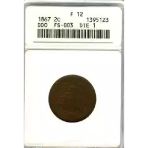 Two cent pieces-Two cent pieces 1864-73 -Copper (3)