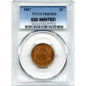 Two cent pieces-Two cent pieces 1864-73 -Copper (3)